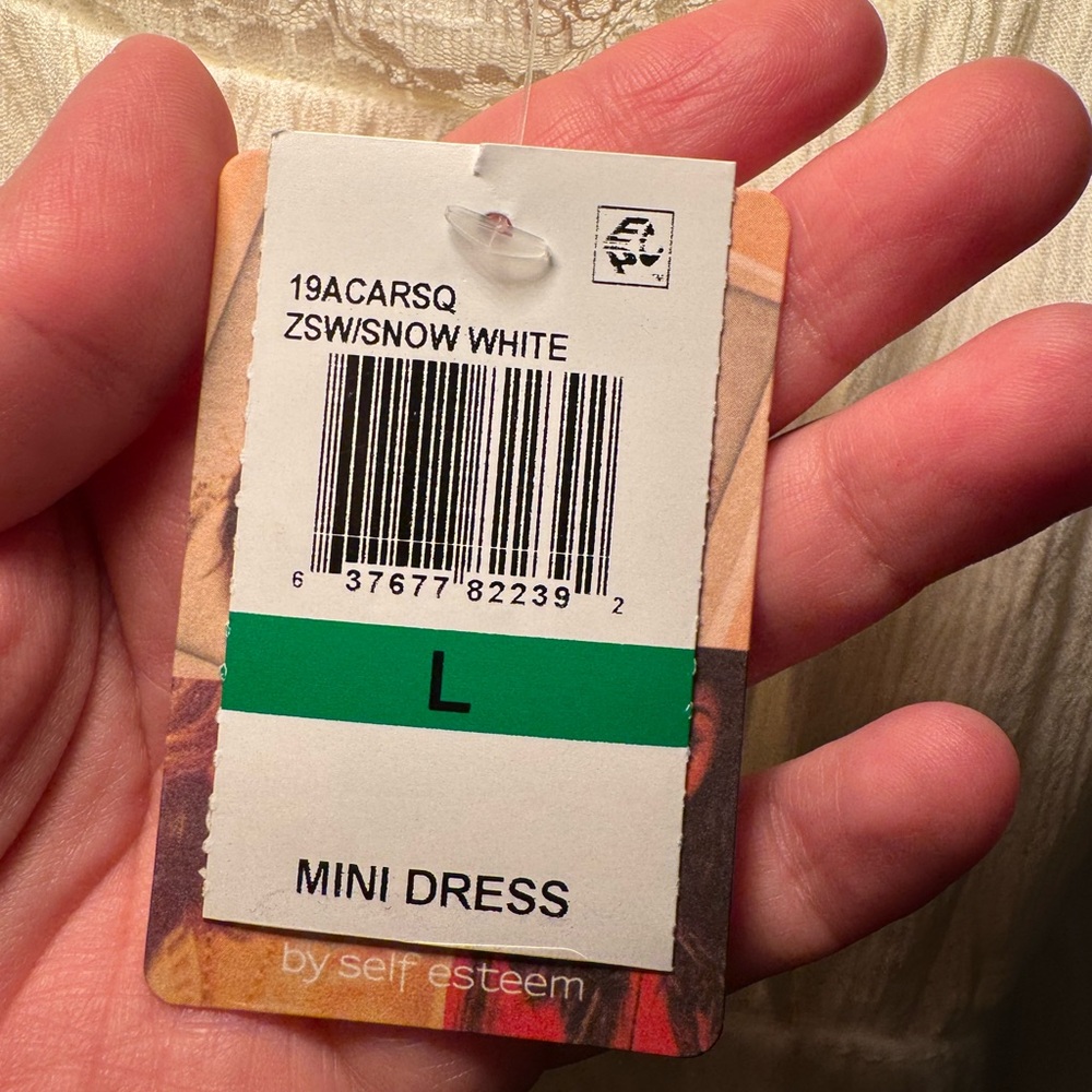 Women’s Large Self Esteem Snow White Mini Dress - Picture 4 of 9